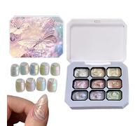 Gel de aplicación - Sombra con gradiente de 9 colores French Manicura | Colores Esmalte Gel Art Palette | Para las de viaje del salón en casa, las mujeres principiantes del estudio de spa