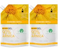 Gel de Arnica Forte Altamente Concentrada Arnica Extra Fuerte 100% Natural Gel Masaje Relajante Muscular, Circulacion Piernas Cansadas y Piernas Hinchadas - Formato Ahorro 1000 ml (Paquete de 2)