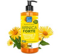 Gel de Árnica FORTE Concentrada 100%, 500 g | Extracto de Arnica Ecológica, Masaje Muscular y Articular, Hidratación de la Piel, Confort en Piernas y Pies
