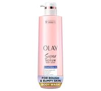 Gel de ba o Olay Super Serum para piel spera y con bultos. Complejo de suero hidratante y renovador con minerales exfoliantes para una piel lumi