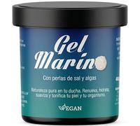 Gel de Baño con Sal - BELKOS BELLEZA - Ducha exfoliante corporal de sal marina, algas marinas y propiedades emolientes que hidratan, suavizan, renuevan y equilibran - 400 gr
