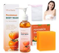Gel de Baño de Caqui, Jabón Natural de Presimmon Artesanales,100ml + 100g