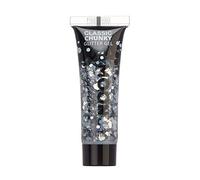 Gel de brillantina consistente clásica por Moon Glitter - 12ml - Plateado - Pintura Facial Brillante