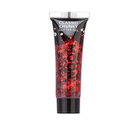 Gel de brillantina consistente clásica por Moon Glitter - 12ml - Rojo - Pintura Facial Brillante