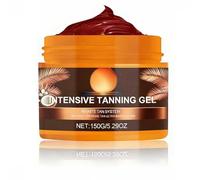 Gel de bronceado, 150 g, crema aceleradora de bronceado, crema aceleradora de bronceado intensa, suave y marrón, logra un bronceado natural con ingredientes naturales
