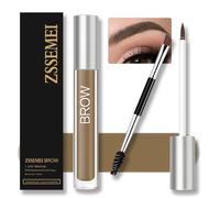 Gel de cejas resistente al agua para maquillaje de cejas de larga duración, semipermanente, líquido tintado con pinceles, resistente al sudor, natural (morena)