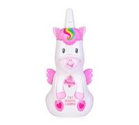 Gel de ducha 2 en 1 Accentra LITTLE UNICORN para cuerpo y cabello - Gel de ducha y champú en botella de unicornio, diseño de unicornio, 400 ml, aroma a vainilla, ideal como regalo para niñas y niños.
