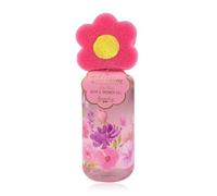 Gel de ducha Accentra BLOSSOM para mujeres con esponja de baño con diseño floral, botella de 290 ml con aroma a rosa lila, limpieza suave para la ducha y el baño, idea para regalo