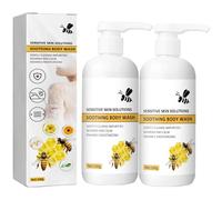 Gel de ducha calmante íntimo Honey, gel de ducha y gel de ducha natural, gel de ducha de limpieza íntima para mujeres y hombres con piel sensible