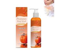 Gel de ducha con aroma a caqui, 100 ml, limpiador desodorante natural. Elimina eficazmente el mal olor de axilas, línea del bikini y pies. Purifica la piel. Apto para hombres y mujeres.
