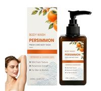 Gel de ducha de caqui contra olores desagradables, desodorante antiolor, gel de ducha para eliminar olores, aroma de caqui fresco, limpiador profundo e hidratante. (1 unidad)