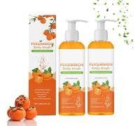 Gel de ducha de caqui, gel de ducha de caqui, refrescante, desodorizante eficiente, aroma duradero, adecuado para hombres y mujeres, hidratante, desmaquillante suave para todos los tipos de piel (2)