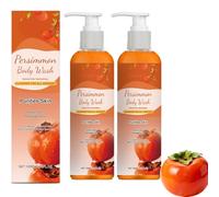 Gel de ducha de caqui para controlar el olor corporal, jabón de caqui contra el olor de las personas mayores, para axilas, interior íntimo del muslo, zona del bikini, para mujeres y hombres (2