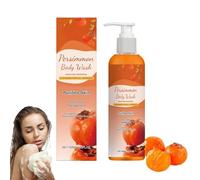 Gel de ducha de caqui para personas mayores, desodorante natural antiolor, hidratante y limpiador profundo, para controlar el olor corporal