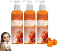 Gel de ducha de caqui para personas mayores, desodorante natural antiolor, hidratante y limpiador profundo, para controlar el olor corporal
