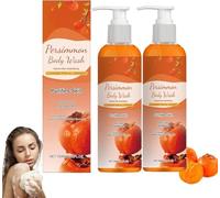 Gel de ducha de caqui para personas mayores, desodorante natural antiolor, hidratante y limpiador profundo, para controlar el olor corporal