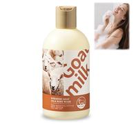 Gel de ducha de Leche de Cabra Natural, Exfoliante de gel de ducha exfoliante corporal hidratante de leche de cabra para iluminar, Hidratante y Antiedad, Ideal Piel Sensible y Seca 250ml