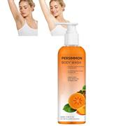 Gel de ducha desodorante con caqui, gel de ducha exfoliante natural, gel de ducha suave de limpieza, gel de ducha hidratante y duradero, gel de ducha regenerador y purificador Kaki (1 pieza)