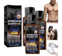 Gel de ducha exclusivo para hombres, potenciador de resistencia y fuerza, frescura duradera, limpieza profunda, Epimedium Brevicornum
