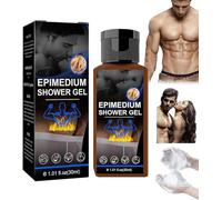 Gel de ducha exclusivo para hombres, potenciador de resistencia y fuerza, frescura duradera, limpieza profunda, Epimedium Brevicornum