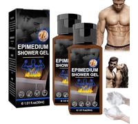 Gel de ducha exclusivo para hombres, potenciador de resistencia y fuerza, frescura duradera, limpieza profunda, Epimedium Brevicornum