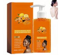 Gel de ducha exfoliante con cúrcuma,naranja y vitamina C;gel de ducha exfoliante suave hidratar la piel y refrescar los poros;limpiador corporal diario para una piel suave,fresca y luminosa (1Piezas)