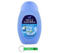 Gel de ducha Felce Azzurra, 16 unidades, aroma de almizcle blanco, 250 ml, incluye llavero Beni Culinari