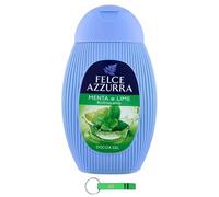 Gel de ducha Felce Azzurra, 16 unidades, menta y lima/fragancia inconfundible Doccia Gel 250 ml + llavero Beni Culinari gratis