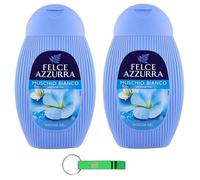 Gel de ducha Felce Azzurra, 2 unidades, aroma de almizcle blanco, 250 ml + llavero Beni Culinari gratuito