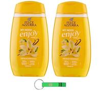 Gel de ducha Felce Azzurra Doccia My Mood Enjoy Vanilla/Gel de ducha hidratante de vainilla para piel suave, 250 ml + llavero Beni Culinari gratuito