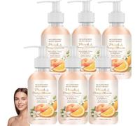 Gel de ducha hidratante Coconut Vanilla Glow, limpieza corporal diaria suave con olor de coco tropical, refrescante y limpia la piel seca y sensible, proporciona 24 horas (6 unidades)