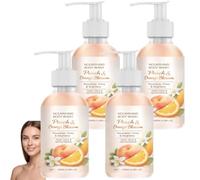 Gel de ducha hidratante Coconut Vanilla Glow, limpieza corporal diaria suave con olor de coco tropical, refrescante y limpia la piel seca y sensible, proporciona 24 horas (4 unidades)