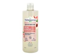 Gel de ducha Natessance con aroma a melocotón blanco orgánico (500 ml)
