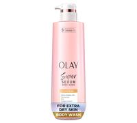 Gel de ducha Olay Super Serum para piel extra seca. Hidratación de larga duración durante 24 horas. Complejo de suero con más de 5 ingredientes p