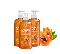 Gel de Ducha Papaya, Gel de Ducha Blanqueador Papaya, Detergente Facial Y Corporal, Jabón Líquido, Hidratante, Iluminación, Cuidado de la Piel Pálida, Fragancia Fresca Y Duradero (3)
