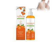 Gel de ducha Persimmon, 120 ml limpieza profunda y ducha hidratante | Lavado corporal para el control del olor corporal para fuertes olores y intimidad Frasco de naranja, espuma rica