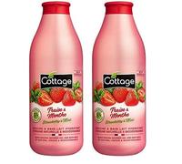 Gel de ducha y Baño de Leche Fresa&Mental 750 ml (Paquete de 2)