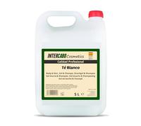 Gel de ducha y champu 5 litros Te Blanco - garrafa formato profesional con pH neutro - limpieza diaria de piel y cabello - ideal para hoteles, gimnasios, colegios y alojamientos - Intercabo Cosmetics