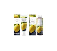 Gel de ducha y loción de albahaca y limón - Gel de ducha de 100 ml + Loción nutritiva de 100 g | Fragancia refrescante de hierbas y frutas, calmante e iluminadora.