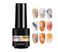 Gel De Flor - 8 Ml Natural Y De Larga Duración,Diseño de Uñas UV LED Gel de Esmalte Degradado - Para El Hogar El Salón Uso Diario Viaje Vacaciones Cumpleaños Halloween Boda Citas