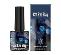 Gel de gel para gatos: 15 ml, holográfico, brillante, translúcido, transparente, negro, magnético, con imán, remojo, LED, núcleos de uñas por la noche. El color azul profundo y misterioso que se