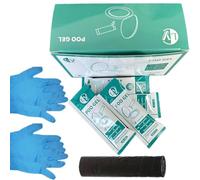 Gel de inodoro para camping, gel absorbente de inodoro 20 veces | Solidificador de multifuncional | Polvo portátil para excrementos con 2 guantes, gel con tecnología Liquid Lock con 15 bolsas de