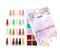 Gel De Palmaditas - 24 Colores Curado UV LED Alta Pigmentación Larga Duración | Gel Para Pintura Degradada - Para Hogar, Salón, Taller, Técnicos, Principiantes, Mujeres, Chicas, Práctica Y Cuidado Per