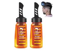 Gel De Peinado 2 En 1 Para Hombres, Crema Para El Cabello De La Cabeza Con Peine De Dientes Anchos, Crema De Gel De Peinado De Fijación Fuerte, Laca De Peinado Para Hombres (2PCS)