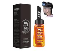 Gel De Peinado 2 En 1 Para Hombres, Crema Para El Cabello De La Cabeza Con Peine De Dientes Anchos, Crema De Gel De Peinado De Fijación Fuerte, Laca De Peinado Para Hombres (1PC)