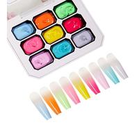 Gel De Pintura Degradado: Gel De Esmalte Ďe Uñas Enriquecido Con Con Degradado Đe Color, Barniz D́e Ģel Iluminador Que No Se Limpia | Curado UV LED D̄e Larga Duración Para Salón Y Hogar | Man