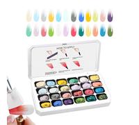 Gel de pintura para uñas, 24 campos degradado sin limpiar, secado UV/LED, pintura para uñas, especialmente para el hogar, salón, belleza, manicura, aplicación personal, carnaval, vida cotidiana y boda