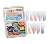 Gel de toque - Gel para arte degradado | Paleta de 9 colores Accesorios de pintura para mujeres y niñas Diseño de manicura para uñas para expresión artística creativa