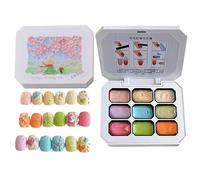 Gel de Toques,Pasta Mate de Pintura 9 Colores - Gel Pat Pintura para Uñas,Para Manicura Casera Mujeres Principiantes Con Las Técnicas De Stamping Y Esculpido De Uñas