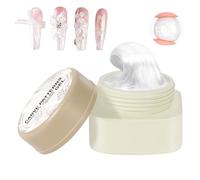 Gel de uñas 3D - Gel artístico de uñas - Gel sólido escultor | Fórmula blanca fácil de secar no elegante para extensiones acrílicas, constructor de uñas duradero a base de plantas para manicura